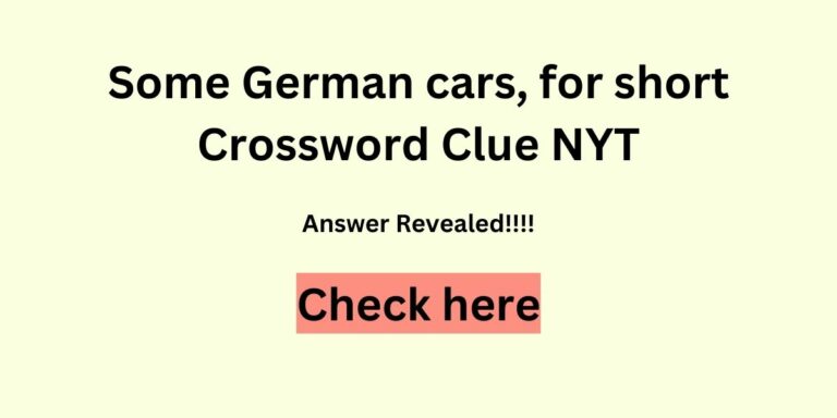 Some German cars, for short Crossword Clue NYT